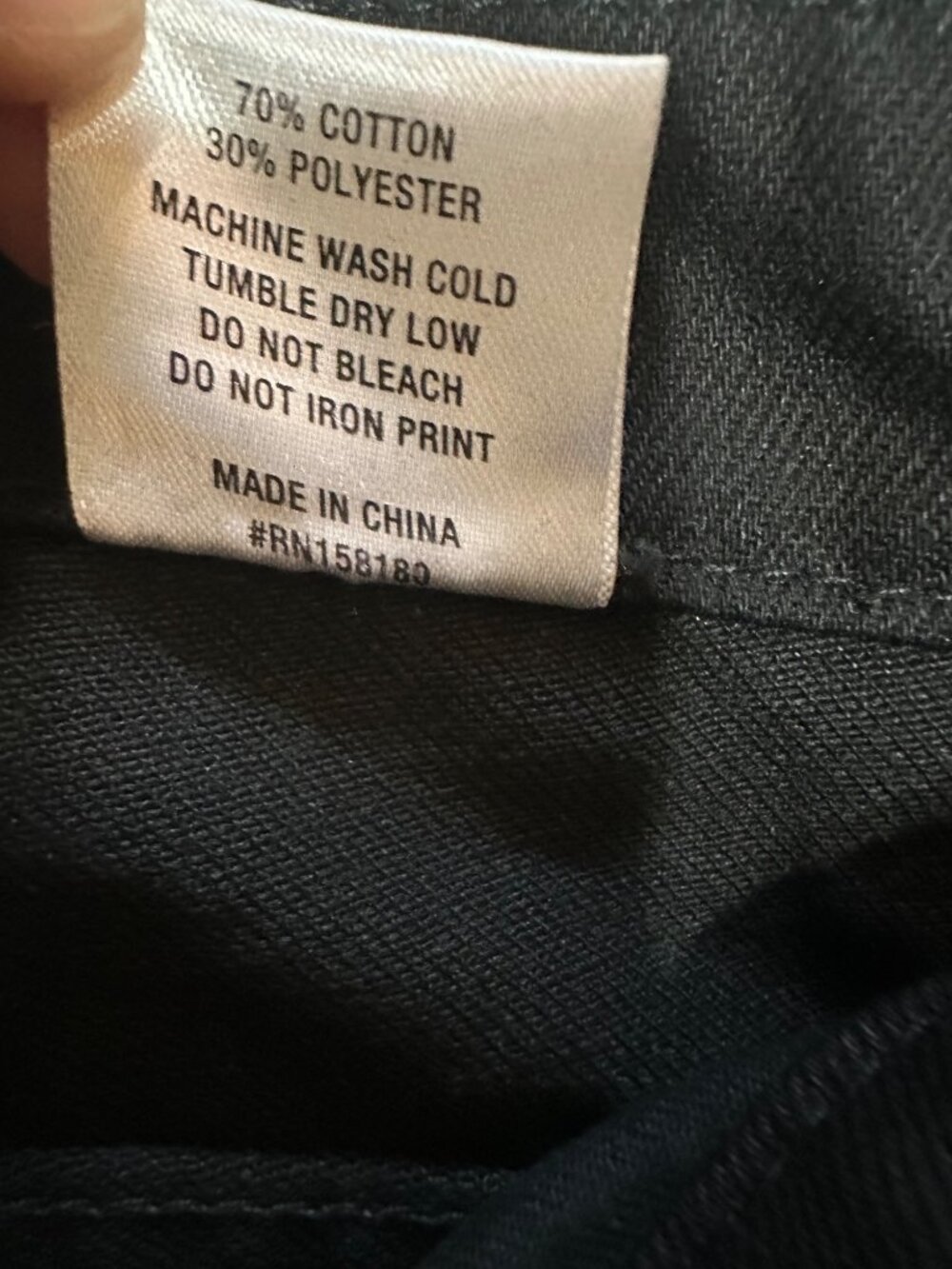 Honor The Gift Black Straight-Leg Pants Cotton-Blend Size 32 - Picture 5 of 9